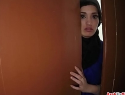 Beautiful Arab wife left by retrench decided to sold her shaved tight p-for-sex-3
