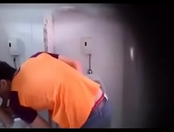 hungarian student giving a BJ on university toilet