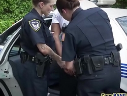 Dirty mouth plump blonde police cops abused big black cock traffic violator